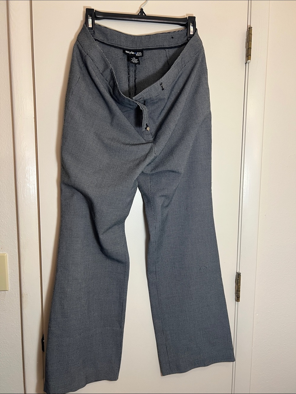 Style & Co. Womens Gray Dress Pants - Textured Straight Leg